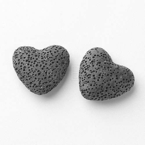 Unwaxed Natural Lava Rock Beads G-F327-18-1