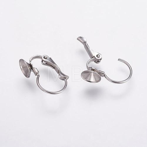 Tarnish Resistant 304 Stainless Steel Leverback Earring Findings STAS-K146-030-6mm-1