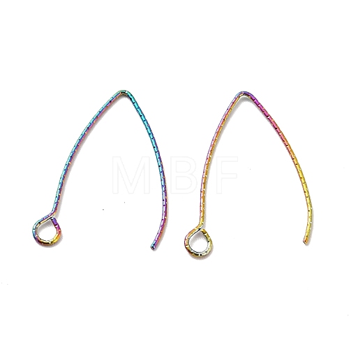 Rainbow Color Ion Plating(IP) 316 Stainless Steel Earrings Finding STAS-B025-01M-1