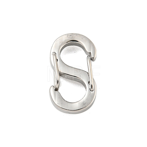 304 Stainless Steel S Shaped Carabiner STAS-P358-01A-P-1
