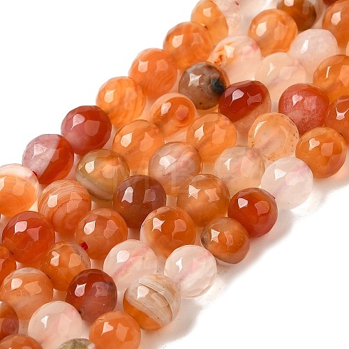 Natural Agate(Dyed & Heated) Beads Strands G-H066-B01-01-1