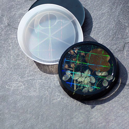DIY Laser Effect Cup Mat Silicone Molds DIY-G060-03A-1
