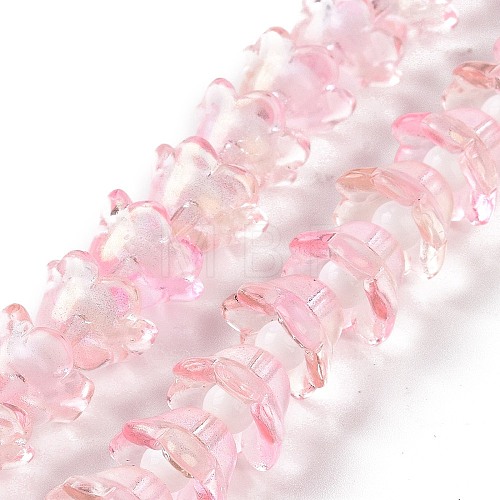 Transparent Glass Beads Strands LAMP-H061-01D-04-1