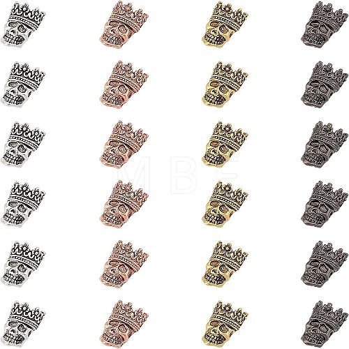 Tibetan Style Alloy Beads TIBEB-FH0001-02-1