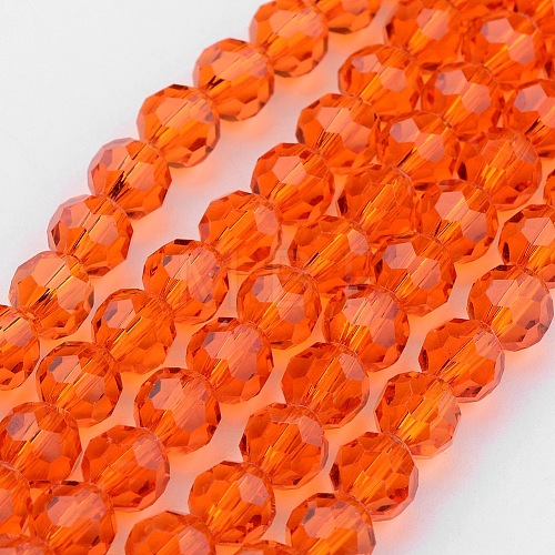 Transparent Glass Bead Strands GLAA-G013-6mm-70-1