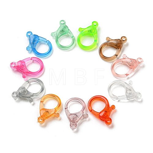 Transparent Plastic Lobster CLaw Clasps KY-H005-A-M-1