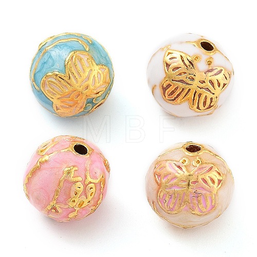 Alloy Enamel Beads ENAM-M008-29G-1