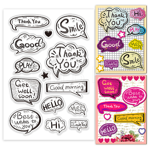 Custom PVC Plastic Clear Stamps DIY-WH0618-0098-1