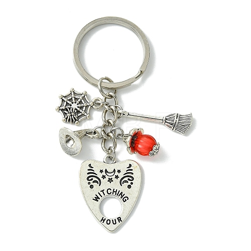 Tibetan Style Alloy Pendants Keychain KEYC-JKC00833-1