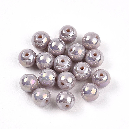 Electroplate Pearlized Glass Pearl Beads EGLA-T021-14B-02-1