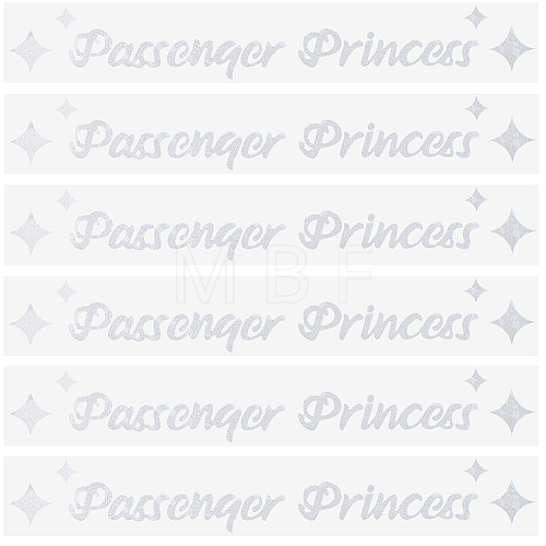 PVC Passenger Princess Self Adhesive Car Stickers STIC-WH0013-11C-1