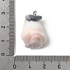 Flocking Opaque Resin Pendants RESI-G123-01Q-3