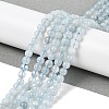 Grade A Natural Aquamarine Round Bead Strands G-L417-13-A03-2