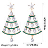 Christmas Alloy Dangle Stud Earrings FS-WG10992-23-1