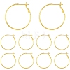 10Pcs Brass Hoop Earrings KK-YW0003-68G-1
