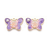 Rack Plating Alloy Enamel and ABS Imitation Pearl and Acrylic Pendants ENAM-T091-64A-1