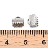 Tarnish Resistant 304 Stainless Steel Ribbon Crimp Ends STAS-S047-056-5