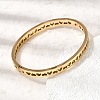 Hollow 304 Stainless Steel Hinged Bangles for Women BJEW-H644-06G-2
