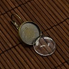 Clear Domed Glass Cabochon Cover and Brass Leverback Earring Settings for DIY DIY-X0160-AB-NR-3