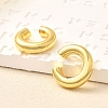 Rack Plating Brass Ring Cuff Earrings for Women EJEW-H135-01G-02-1