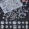 280Pcs 14 Styles Glass Beads Strands EGLA-SZ0001-39-1