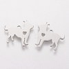 201 Stainless Steel Puppy Pendants STAS-S105-T433-2