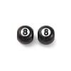 8 Ball 304 Stainless Steel Enamel Beads STAS-B085-20G-1