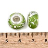 Opaque Resin Rondelle European Beads RESI-Z046-03G-3