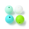 Round Food Grade Eco-Friendly Silicone Focal Beads SIL-F003-01E-2