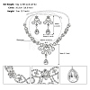 Alloy & Rhinestone Studs Earrings & Necklaces Set PW-WG15CAD-05-1