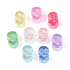UV Plating Transparent Acrylic European Beads OACR-M027-02S-2