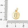 Brass Micro Pave Clear Cubic Zirconia Charms CU-CBA56CE-12G-B-3