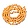 Opaque Solid Color Glass Beads Strands LS-EGLA-A034-P4mm-D21-2