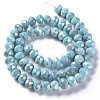 Opaque Baking Painted Glass Beads Strands X-EGLA-N006-006E-2