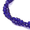 Transparent Glass Beads Multi-layered Stretch Beaded Bracelet for Women BJEW-JB12876-6