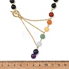 Chakra Gemstone Round Beaded Necklaces with 304 Stainless Steel OT Clasps NJEW-JN06348-4
