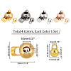   4 sets 4 colors Alloy Cord Lock Clasp FIND-PH0009-92-2