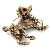 Animal Zinc Alloy Rhinestone Brooches LS-JEWB-R052-01AG-01-2