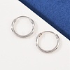 925 Sterling Silver Hoop Earrings STER-B008-01A-P-1