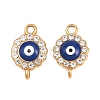 304 Stainless Steel Crystal Rhinestone Connector Charms STAS-G398-24G-01-1