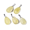 Natural Yellow Mustard Jasper Pendants G-N362-03P-12-1