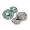 Alloy with Synthetic Turquoise Pendants FIND-B055-01A-2