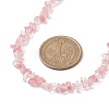 Synthetic Cherry Quartz Glass Chip Beaded Necklace NJEW-JN04615-02-3