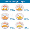 Yilisi 12Roll 6 Style Round Crystal Elastic Stretch Thread EW-YS0001-01-10