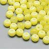 Transparent Stripe Resin Beads RESI-S345-8mm-12-1