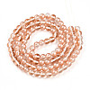 Baking Paint Transparent Glass Beads Strands DGLA-N011-8mm-04-2