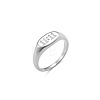 Lucky Number 11:11 Stainless Steel Elliptical Ring for Men ST3284900-1