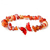 Fashionable Natural Red Agate Chips Beaded Bracelets TI6720-4-1