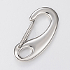 304 Stainless Steel Push Gate Snap Keychain Clasp Findings STAS-K167-02P-F-2
