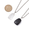 2Pcs 2 Styles Iron Rolo Chains Necklaces NJEW-JN04858-3